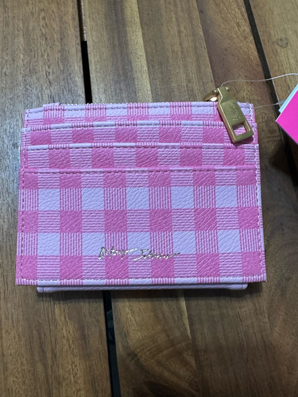 Betsey Johnson Pink Pastel Embellished Card Holder Wallet - Picture 2 of 6